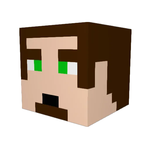 raxyisbetter Minecraft avatar head, 3D render