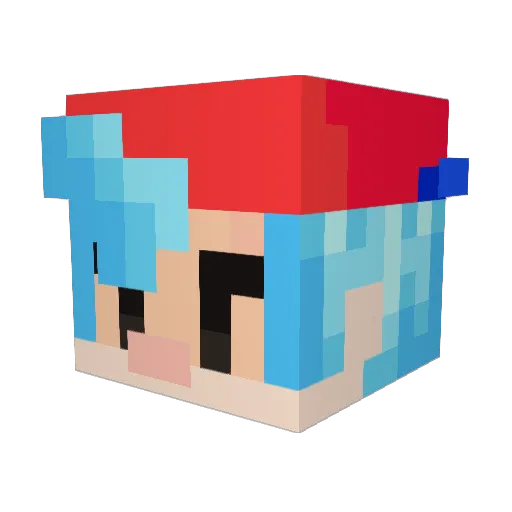 ray2pluto Minecraft avatar head, 3D render