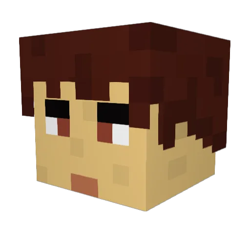 ray8 Minecraft avatar head, 3D render