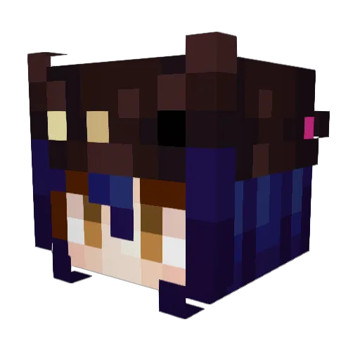 rayahino Minecraft avatar head, 3D render