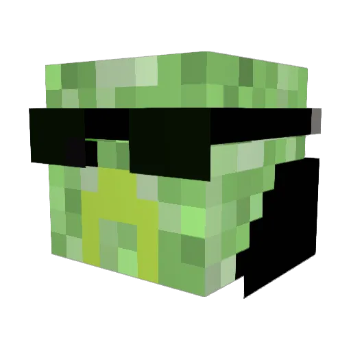raybanmetaexotic Minecraft avatar head, 3D render