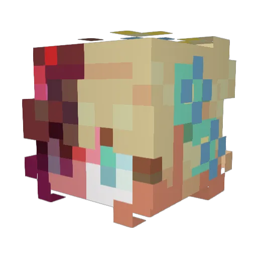 rayclor4 Minecraft avatar head, 3D render
