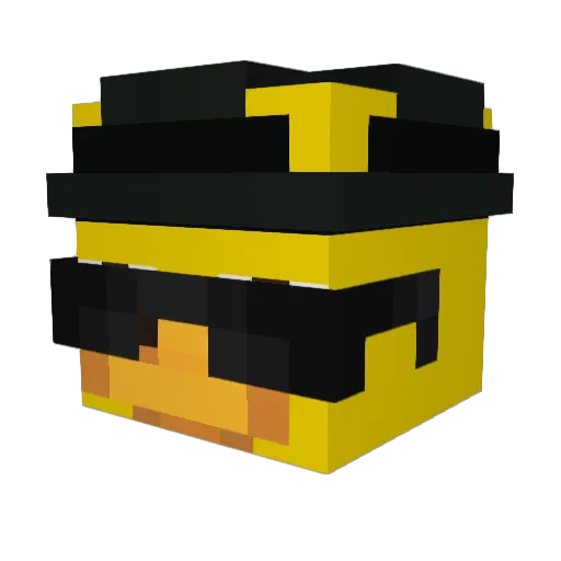 raydoggo Minecraft avatar head, 3D render