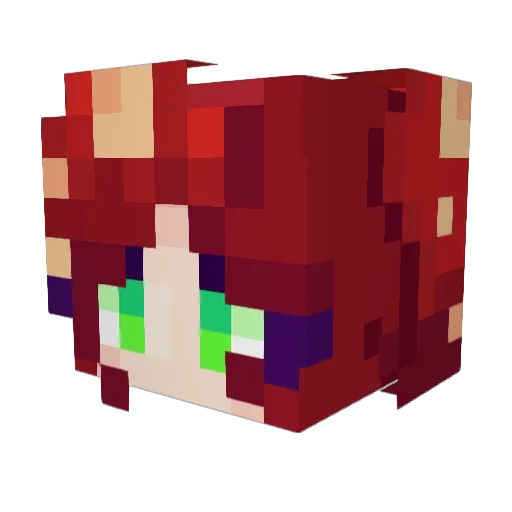 rayella1000 Minecraft avatar head, 3D render