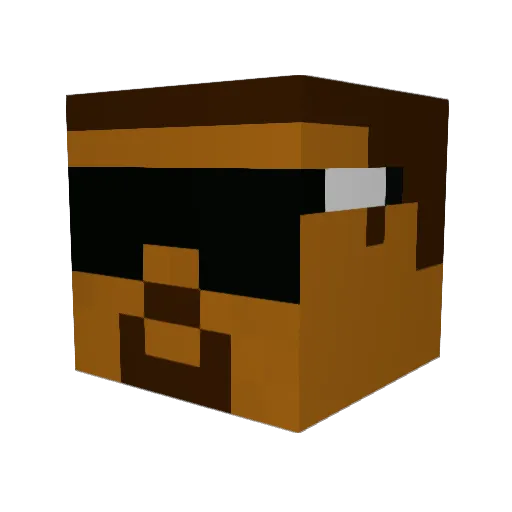 rayg7 Minecraft avatar head, 3D render