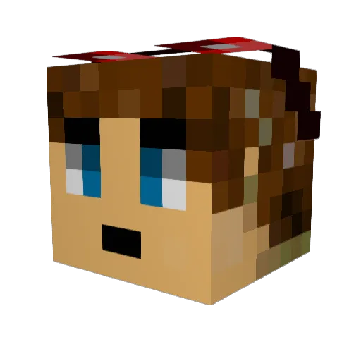 rayhiros Minecraft avatar head, 3D render