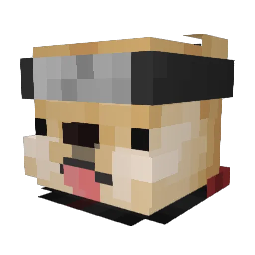 raykato100 Minecraft avatar head, 3D render