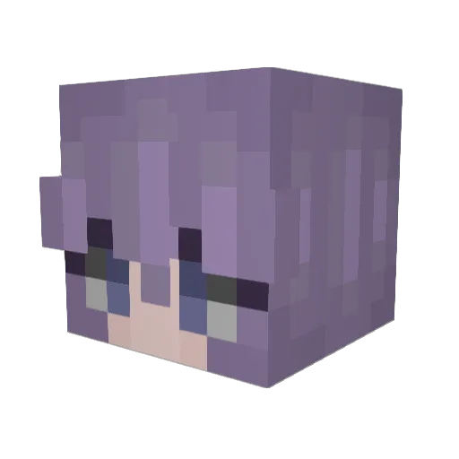 raylah Minecraft avatar head, 3D render