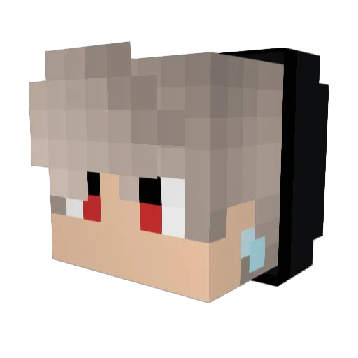 rayman95 Minecraft avatar head, 3D render