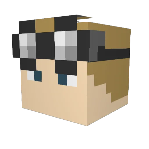 raymojo Minecraft avatar head, 3D render