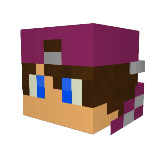 raymond1 Minecraft avatar head, 3D render