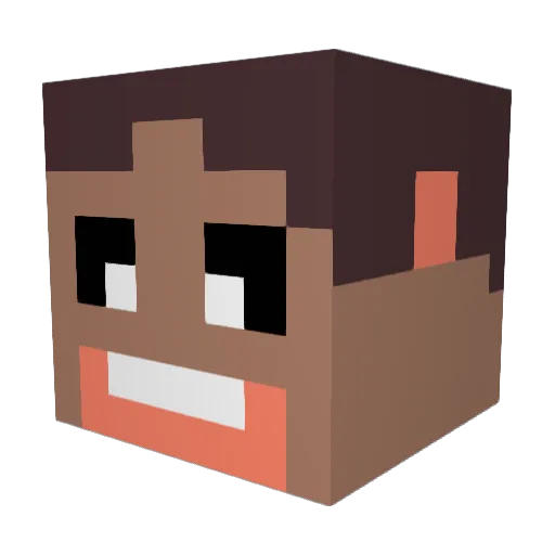 raymondhv Minecraft avatar head, 3D render