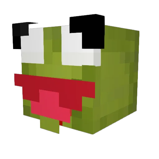 rayoled Minecraft avatar head, 3D render