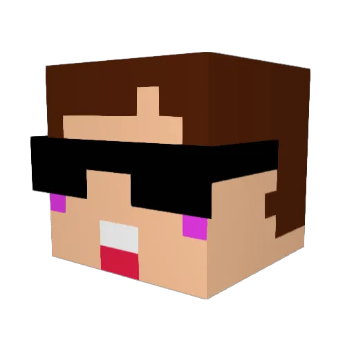 raypchan Minecraft avatar head, 3D render