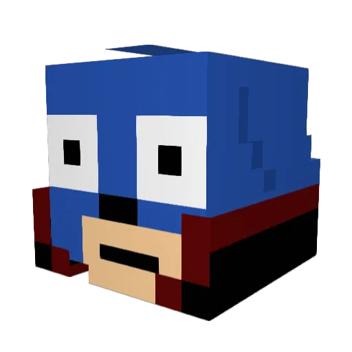 rayressttk Minecraft avatar head, 3D render