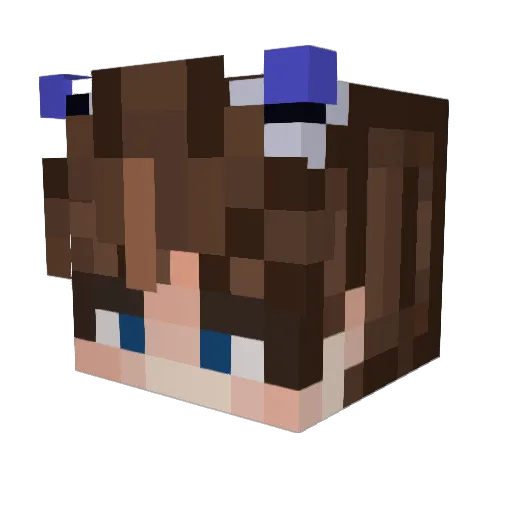 raysaucy Minecraft avatar head, 3D render