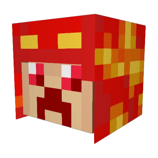 raysess Minecraft avatar head, 3D render