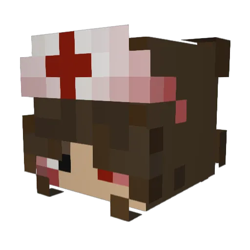 rayssita Minecraft avatar head, 3D render