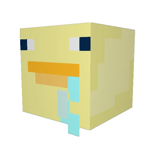 rayuuii Minecraft avatar head, 3D render