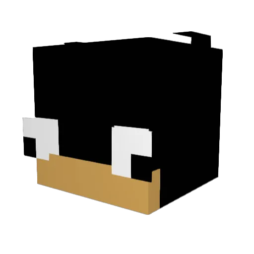 rayyllo Minecraft avatar head, 3D render