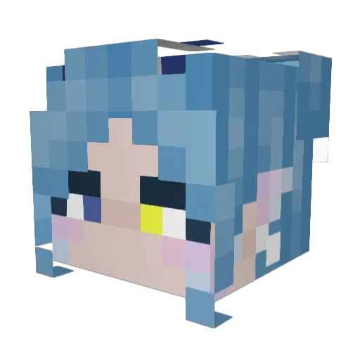 rayylock Minecraft avatar head, 3D render