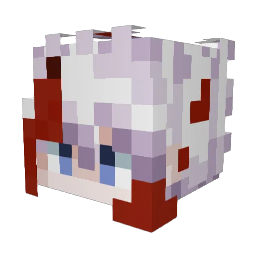 rayzen007 Minecraft avatar head, 3D render