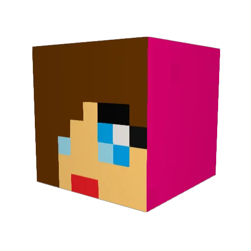 razan44 Minecraft avatar head, 3D render