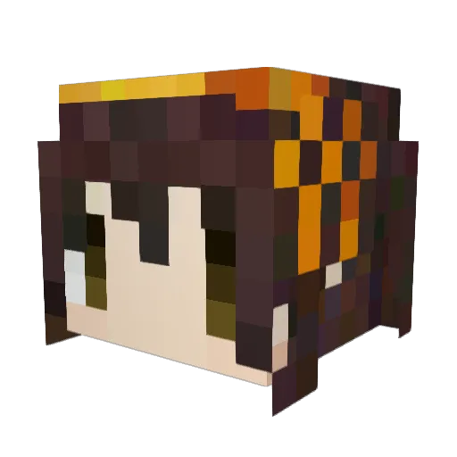 razarusu Minecraft avatar head, 3D render