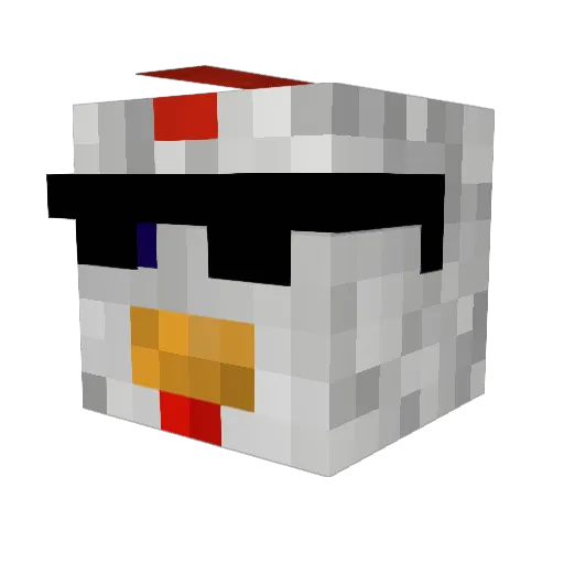 razarxd Minecraft avatar head, 3D render