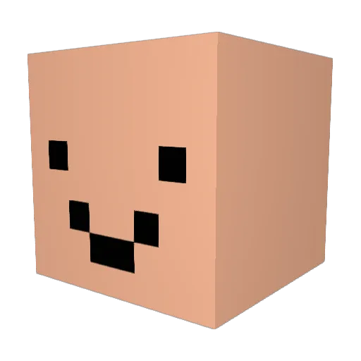 razaterr Minecraft avatar head, 3D render