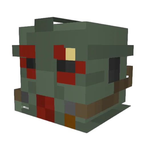 razberriess Minecraft avatar head, 3D render
