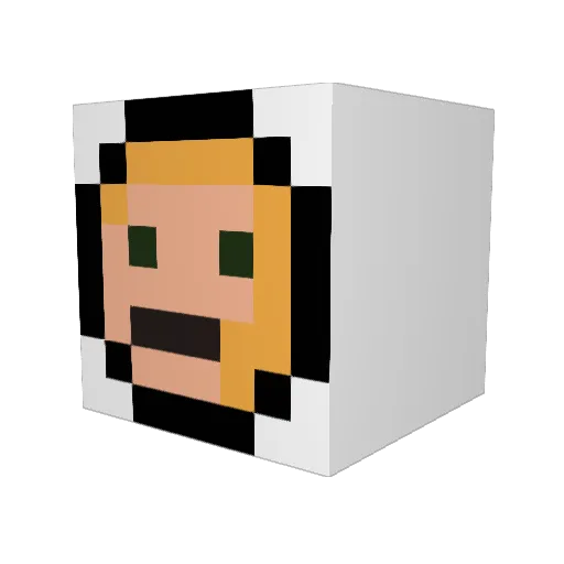 razberry Minecraft avatar head, 3D render