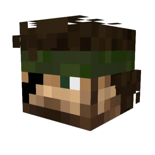 razenken Minecraft avatar head, 3D render