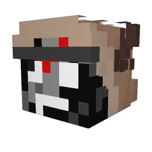 razikee1 Minecraft avatar head, 3D render