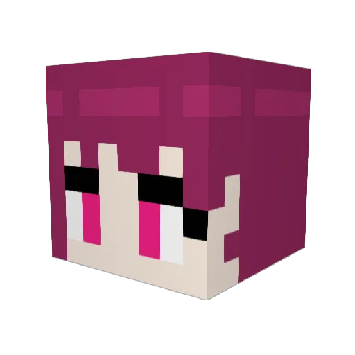 razoku3 Minecraft avatar head, 3D render