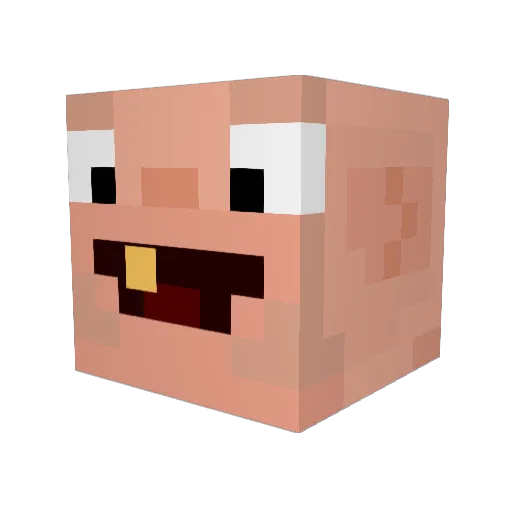 razortits Minecraft avatar head, 3D render