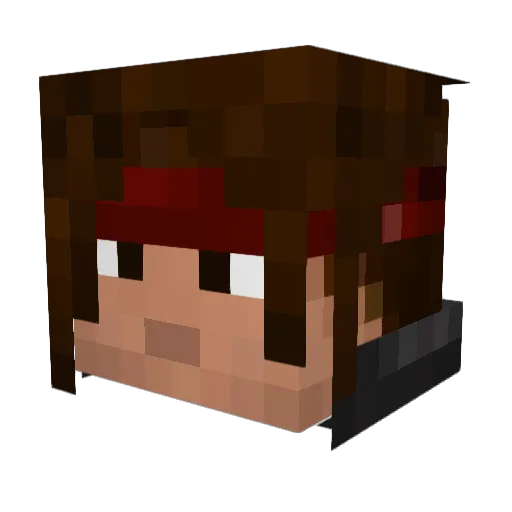 razvicretu Minecraft avatar head, 3D render