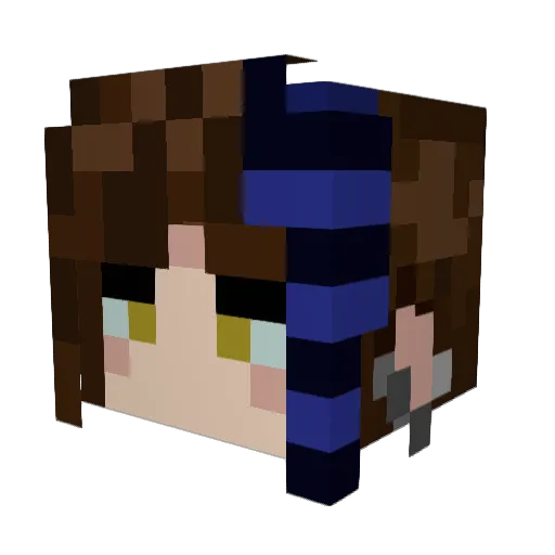 razzmatazzical Minecraft avatar head, 3D render
