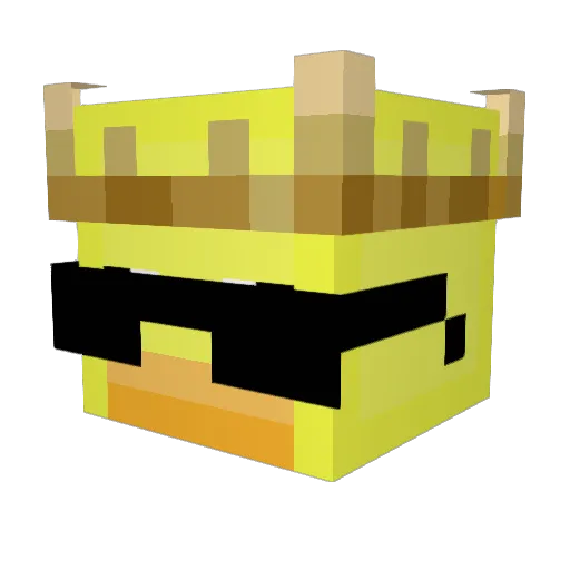 rb224315 Minecraft avatar head, 3D render