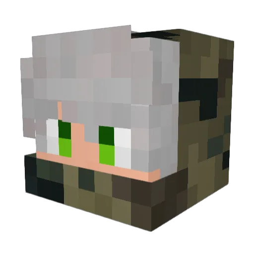 rbb01 Minecraft avatar head, 3D render