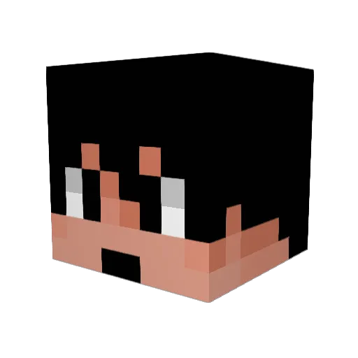 rbeu Minecraft avatar head, 3D render