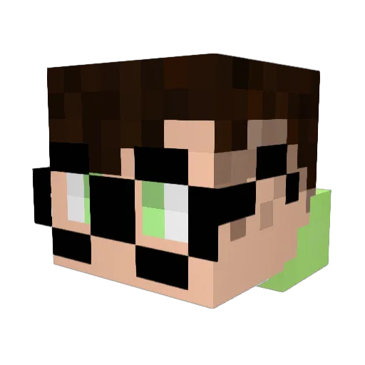 rbkappa Minecraft avatar head, 3D render