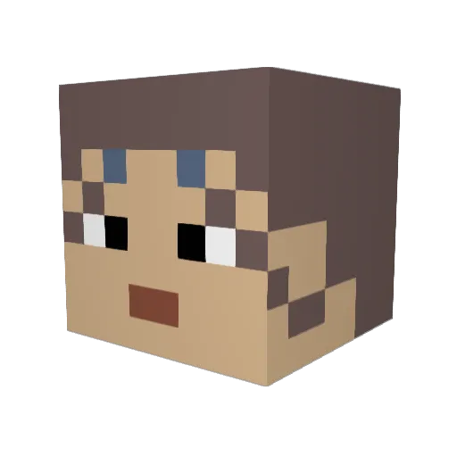 rboesch Minecraft avatar head, 3D render