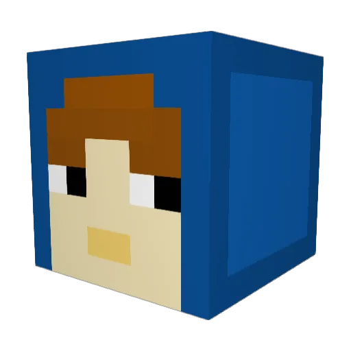 rbrandt Minecraft avatar head, 3D render