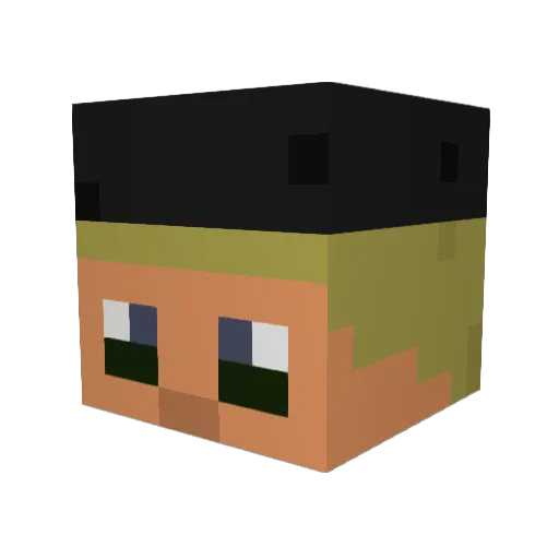rcdellinger Minecraft avatar head, 3D render