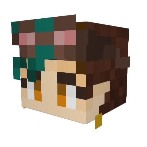 rcisco123 Minecraft avatar head, 3D render