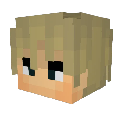 rcksup Minecraft avatar head, 3D render