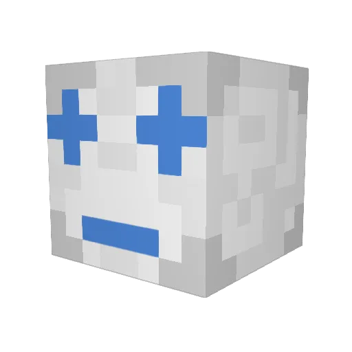 rcloudii Minecraft avatar head, 3D render