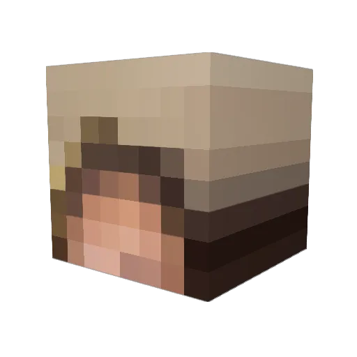 rclphy Minecraft avatar head, 3D render