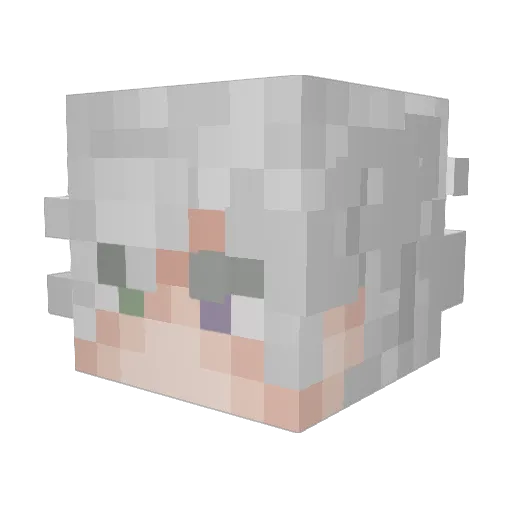 rcmzz Minecraft avatar head, 3D render